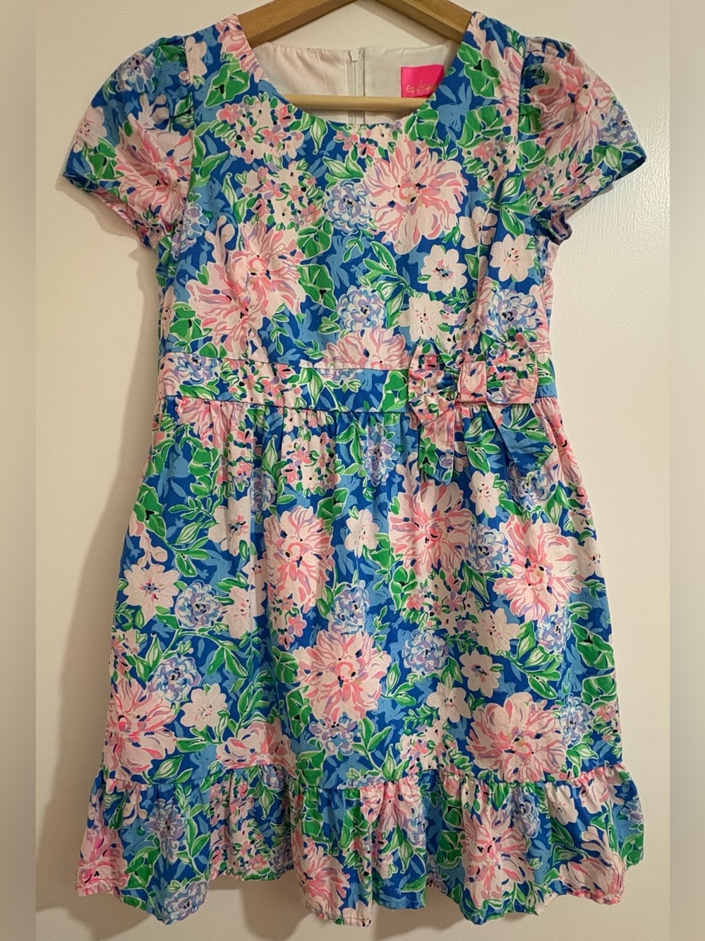 Lilly Pulitzer Girls Size 14 Alexandra Dress Spring In Your Step Floral Bow